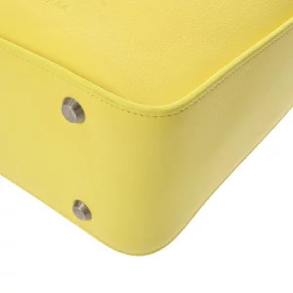 Balenciaga Tool North South Yellow Leather Handbag - Picture 7 of 9